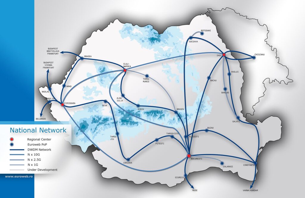 Compania britanică RETN lansează o magistrală de internet între România și Republica Moldova. Ruta conectează Drobeta, București, Iași și Chișinău