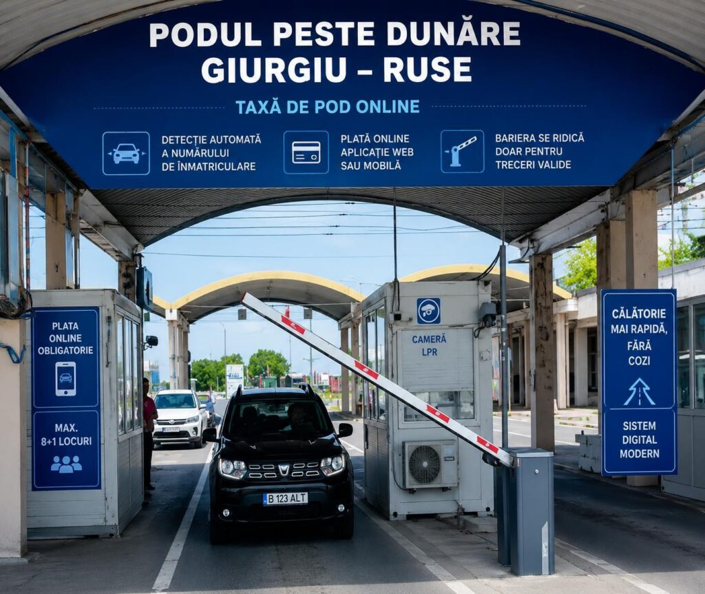 Taxa de pod Giurgiu-Ruse va putea fi plătită online din 15 iunie. În prima fază, este aplicabil doar pentru autoturisme